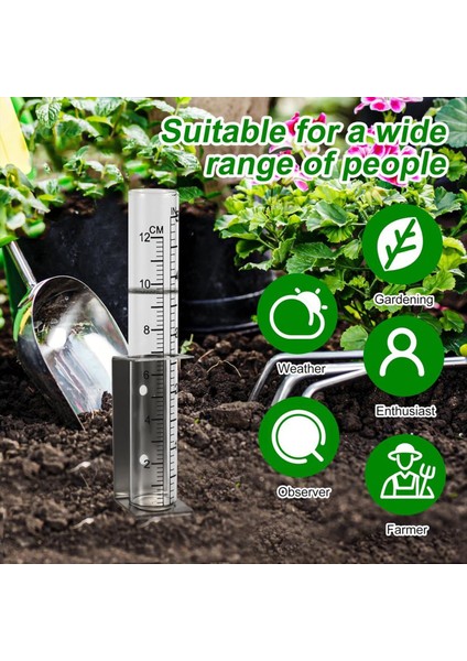 Adet Dış Mekan Yağmur Ölçeri, 5 Inç Kapasiteli Cam Yağmur Ölçeri (Yurt Dışından) indirimleri