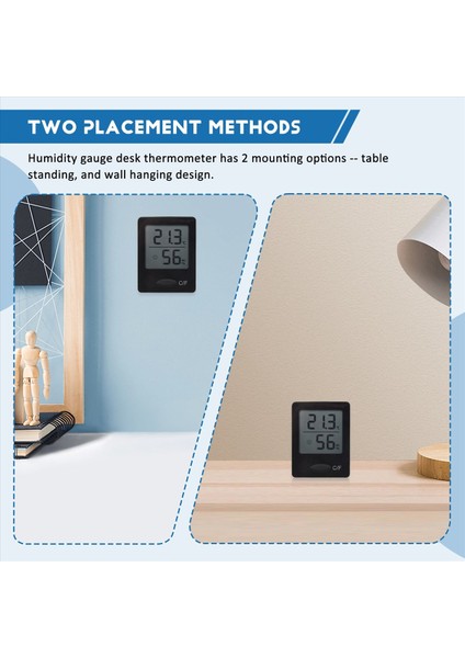 Nem Ölçer, Oda Termometresi Higrometre, Mini Boyut, Siyah, 1 Paket (Yurt Dışından) fırsatları