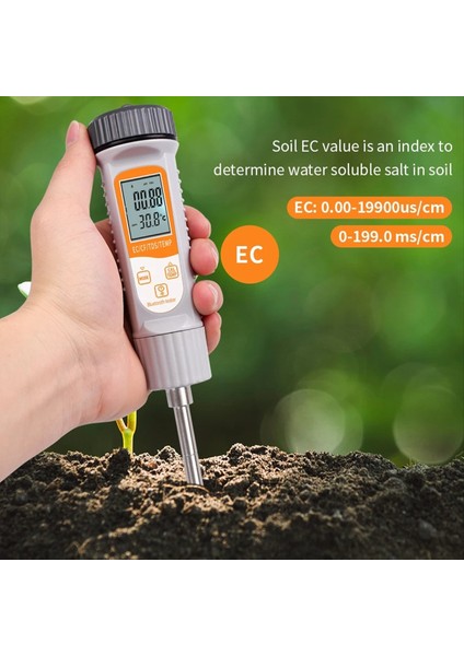 Bluetooth Ec/tds/cf Sıcaklık Ölçerli 4'ü 1 Arada Toprak Test Cihazı (Yurt Dışından) fırsatları