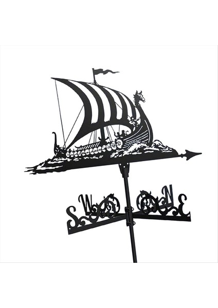 Metal Rüzgar Gülü Vintage Korsan Gemisi Rüzgar Gülü Rüzgar Yönü (Yurt Dışından)