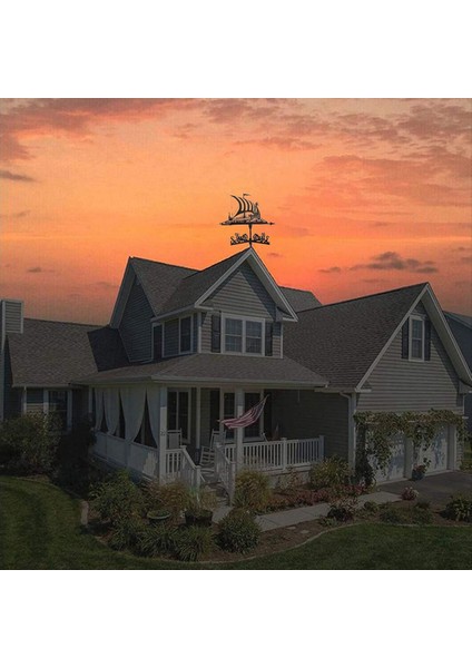 Metal Rüzgar Gülü Vintage Korsan Gemisi Rüzgar Gülü Rüzgar Yönü (Yurt Dışından) fiyatları