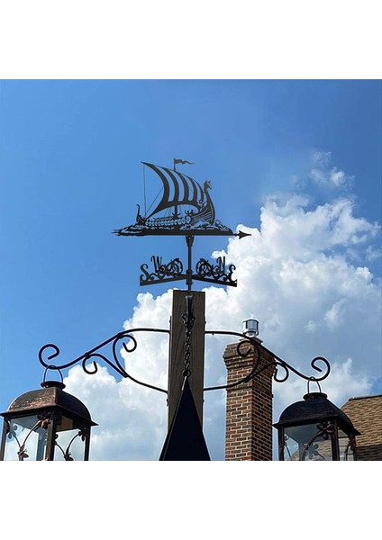 Metal Rüzgar Gülü Vintage Korsan Gemisi Rüzgar Gülü Rüzgar Yönü (Yurt Dışından) modelleri