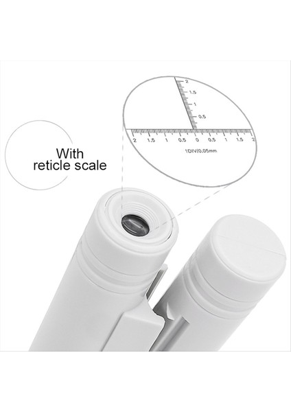 Taşınabilir Cep Mikroskobu 80X 100X Beyaz Mini Büyüteç (Yurt Dışından) modelleri