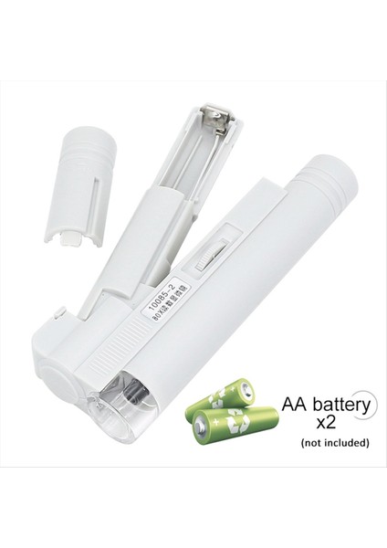 Taşınabilir Cep Mikroskobu 80X 100X Beyaz Mini Büyüteç (Yurt Dışından) fırsatları