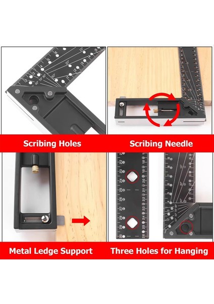 40 cm Hassas Işaretleme Dik Açı Cetveli (Yurt Dışından) indirimleri