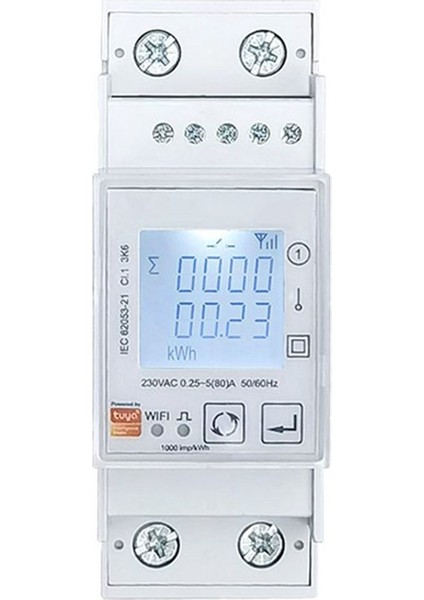 Wifi Çift Yönlü Enerji Ölçer Tek Fazlı 80A Kwh Güç Monitörü (Yurt Dışından)