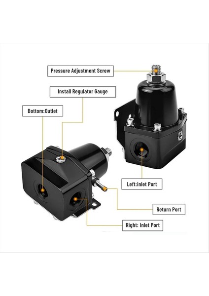 Ayarlanabilir Yakıt Basınç Regülatörü Kiti Yağ 0-100PSI Göstergesi -6AN Siyah (Yurt Dışından) fırsatları