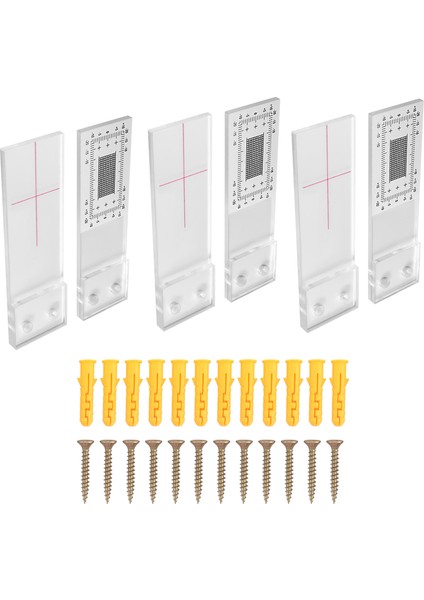 3 Parçalı Çatlak Ölçüm Aleti, Akrilik Köşe Çatlağı Karşılaştırma Kumpası (Yurt Dışından) fiyatları