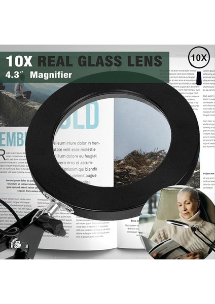 Işıklı ve Standlı Büyüteç, Kelepçeli 2'si 1 Arada, 3 Renk Modu (Yurt Dışından) fırsatları