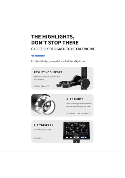 4,3 Inç Dijital Mikroskop 1000X Madeni Para Mikroskobu (Yurt Dışından) indirimleri