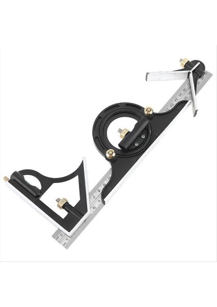 3'ü 1 Arada 300 mm Ayarlanabilir Ölçüm Cetveli Açı Bulucu Açıölçer Araçları (Yurt Dışından)