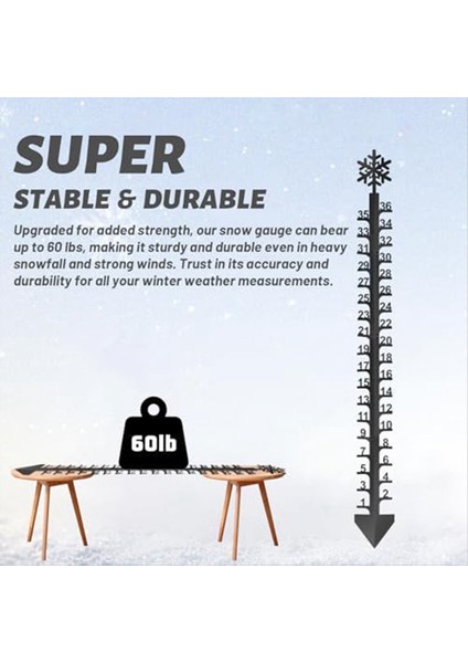 Dış Mekan Kar Ölçer, 36 Inç Kar Yağışı Ölçüm Ölçer (Yurt Dışından) fiyatları