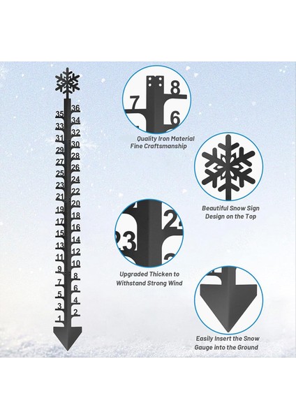 Dış Mekan Kar Ölçer, 36 Inç Kar Yağışı Ölçüm Ölçer (Yurt Dışından) indirimleri