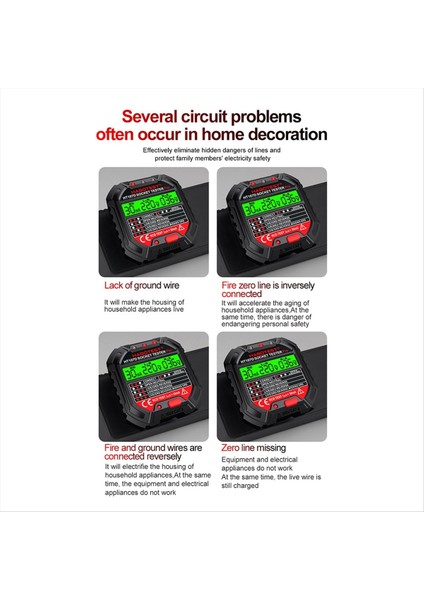 Habotest HT107 Pro Soket Test Cihazı Voltaj Test Soketi Abd Fişi (Yurt Dışından) modelleri