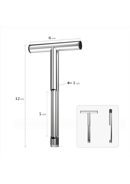 Çim Çiftlik Golf Sahası Için 12 Inç T Tipi Saplı Toprak Sondası Çubuğu (Yurt Dışından) fiyatları