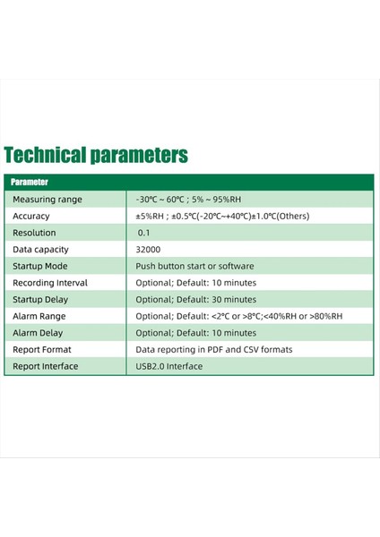 TEMPG03 USB Sıcaklık ve Nem Veri Kaydedici (Yurt Dışından)