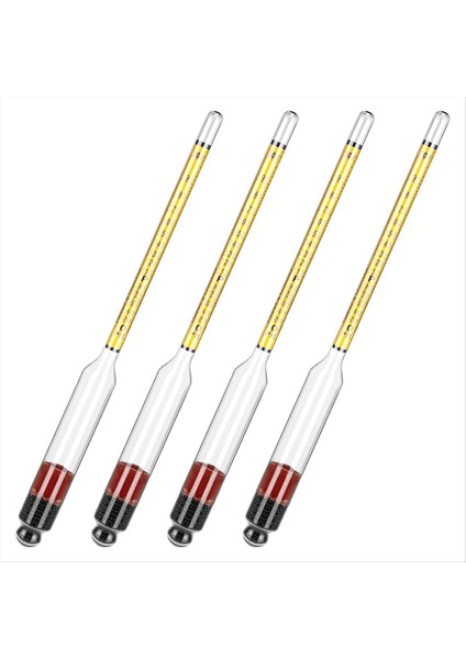 Alkol Damıtma Için 4 Adet Alkol Ölçer 0-200 Proof ve 0-100 Tralle (Yurt Dışından)