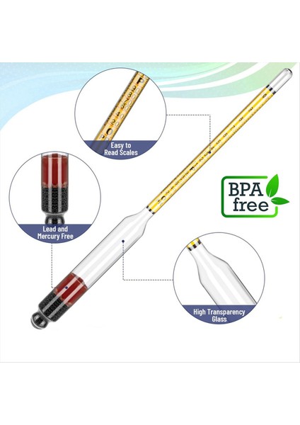 Alkol Damıtma Için 4 Adet Alkol Ölçer 0-200 Proof ve 0-100 Tralle (Yurt Dışından) fırsatları