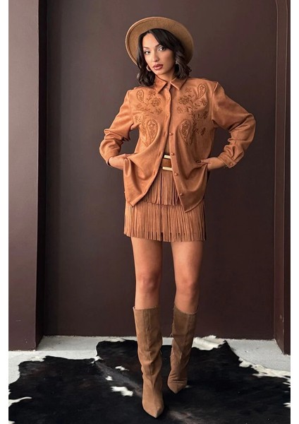 Kadın Siyah Püsküllü Mini Etek Katmanlı Saçaklı Süet/scuba Kumaş Abiye Party Eteği modelleri