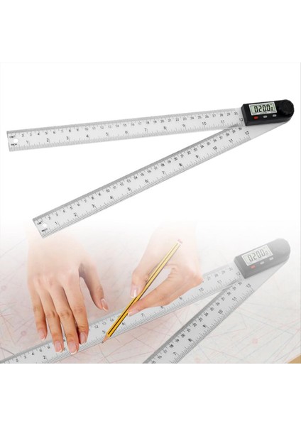 Dijital Ekranlı Açı Cetveli, (ABS-300MM) (Yurt Dışından) fiyatları