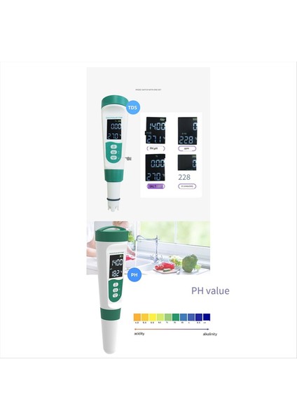 5'i 1 Arada Tds Ölçer Ph Test Cihazı Ph/tds/ec/tuz/sıcaklık Test Cihazı (Yurt Dışından) fırsatları