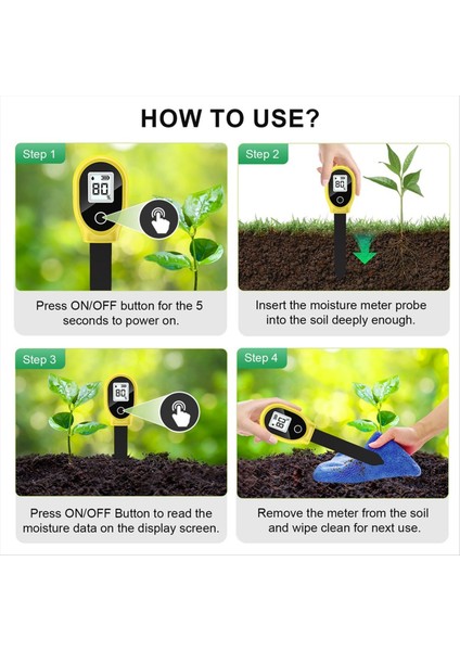 SGS10 Toprak Nem Ölçer, Ev Tipi Toprak Nem Ölçer Toprak Test Cihazı (Yurt Dışından) modelleri