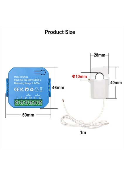 Tuya Akıllı Zigbee Enerji Ölçer Çift Yönlü (1ct) (Yurt Dışından) modelleri