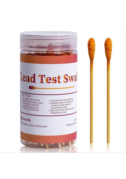 60 Adet Kurşun Test Çubuğu, Anında Kurşun Test Kiti (Yurt Dışından)