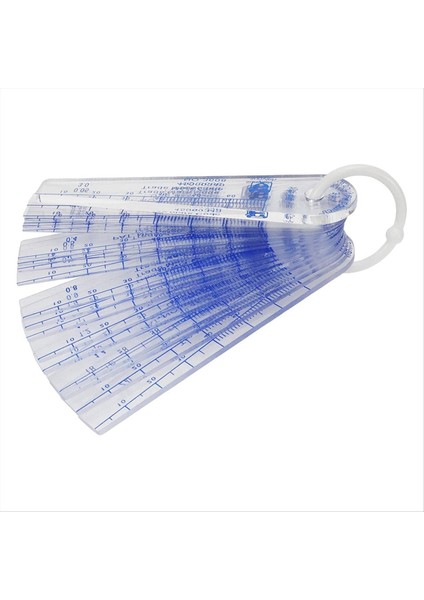 Plastik Kalınlık Ölçer 0,05 mm - 3 mm Metrik Boşluk Ölçme Aleti 21 Yaprak (Yurt Dışından)