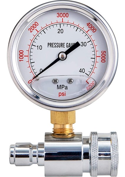 Basınçlı Yıkayıcı Ölçer, 6000 Psı, 3/8 Inç Hızlı Bağlantı, Basınç (Yurt Dışından)
