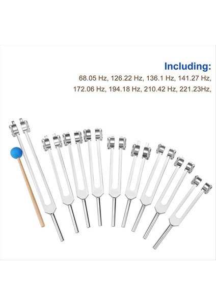 Alüminyum Alaşımlı Çakra Diyapozon Seti ve Çekiçler, Gümüş (Yurt Dışından) modelleri