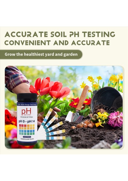 Toprak Ph Test Şeritleri 100 Şerit Toprak Test Cihazı 0-14 Ph Toprak Testi, Toprak Için (Yurt Dışından) indirimleri