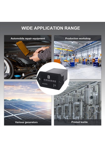 Motor, Jeneratör, Tekne, Otomobiller Için DC10V-80V Mekanik Saat Sayacı (Yurt Dışından)