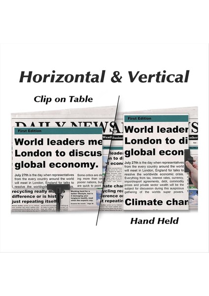 Klipsli 5x Büyüteç, Kelepçeli 6x3,5 Inç Büyüteç (Yurt Dışından) fırsatları