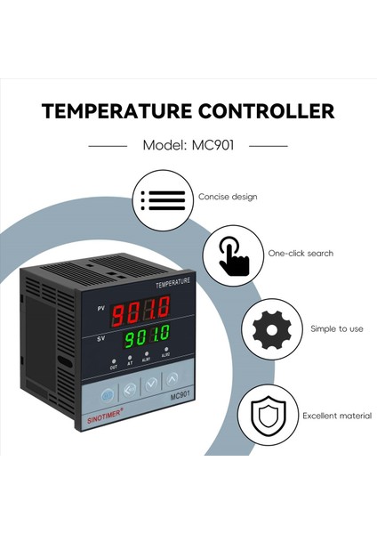 Sınotımer MC901 Dijital Su Geçirmez Pıd Sıcaklık Kontrol Cihazı (Yurt Dışından) fırsatları
