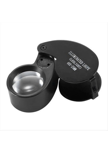 40X Mini Büyüteç Aydınlatmalı Büyüteç Cam Göz Kuyumcu LED Işıkları (Yurt Dışından) fırsatları