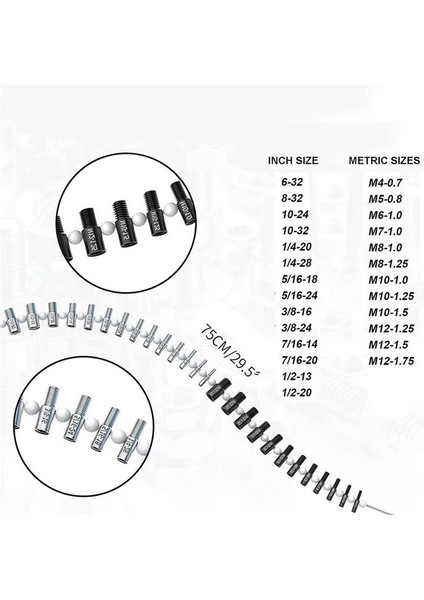 Diş Test Cihazı Cıvata Somun Vida Kontrol Cihazı 26 Erkek / Dişi Boyut Ölçer Aracı (Yurt Dışından) indirimleri