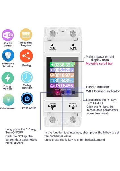 AT2PW 100A Tuya Wıfı Din Ray Enerji Ölçer Akıllı Anahtar Ac 220V (Yurt Dışından) modelleri