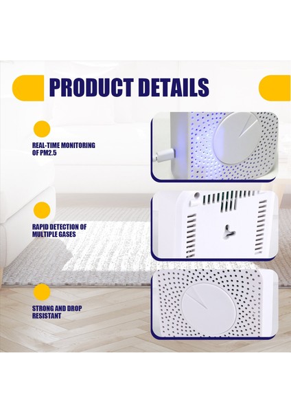 6'sı 1 Arada Hava Kalitesi Monitörü Tuya Wifi Akıllı Hava Temizlikçisi Pm2.5 (Yurt Dışından) indirimleri