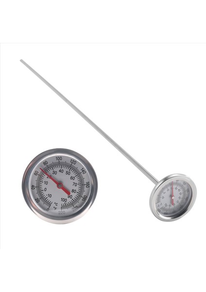 Uzun Saplı Kompost Toprak Termometresi - Hızlı Tepkili Paslanmaz Çelik (Yurt Dışından)