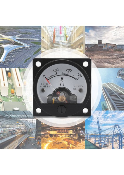 Ac 0-300V Yuvarlak Analog Kadranlı Panel Metre Voltmetre Göstergesi Siyah (Yurt Dışından) indirimleri