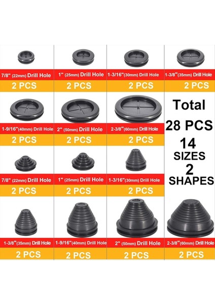 Kauçuk Grommetler Kablo Koruması, Güvenlik Duvarı Katı Kapalı Delik (Yurt Dışından) modelleri