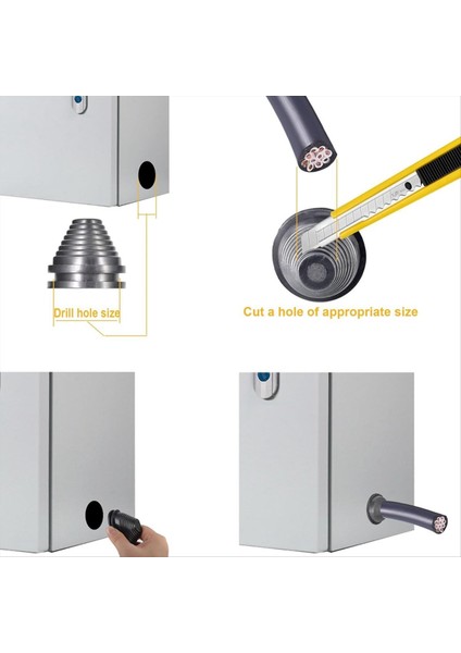 Kauçuk Grommetler Kablo Koruması, Güvenlik Duvarı Katı Kapalı Delik (Yurt Dışından) fırsatları