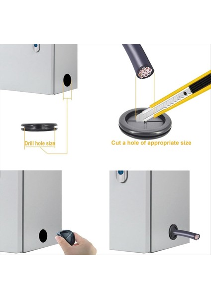 Kauçuk Grommetler Kablo Koruması, Güvenlik Duvarı Katı Kapalı Delik (Yurt Dışından) indirimleri