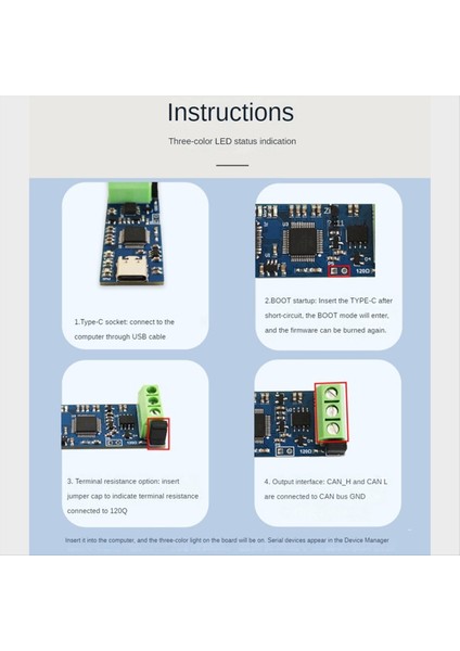 Type-C USB - Can Modülü Can Veri Yolu Analizörü USB - Can Dönüştürücü Modülü (Yurt Dışından) modelleri