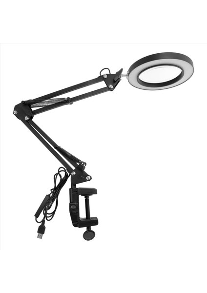 Işık ve Kelepçeli 10X Büyüteç 3 Renk Modu 10 Parlaklık (Yurt Dışından)