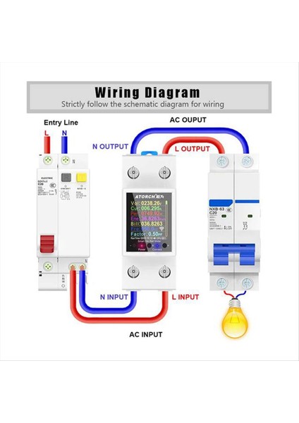 Atorch GR2PW Elektrik Sayacı Tuya Wifi Ray Güç Enerji Sayacı (Yurt Dışından)