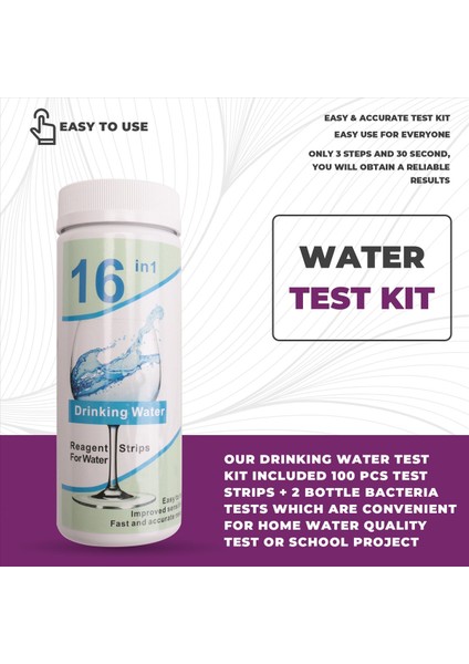 Ev Için Su Test Kiti, Içme Suyu Kolay Testi, Ph, Kurşun (Yurt Dışından) fırsatları