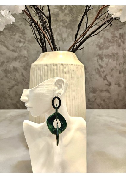 Şık Trend Akrilik Zincir Küpe modelleri