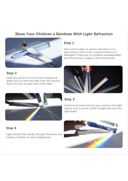 4 Adet 6 Inç Şeffaf Optik Lens Camı Üçgen Prizma (Yurt Dışından) indirimleri